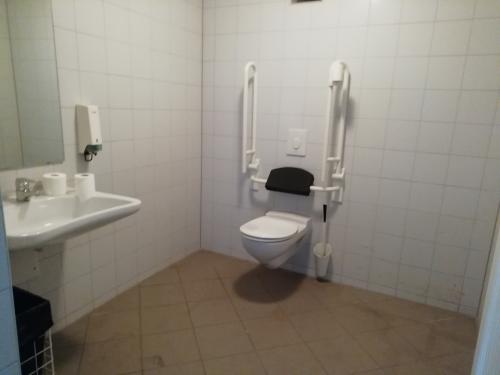 Rollstuhl-WC in der Motorenhalle