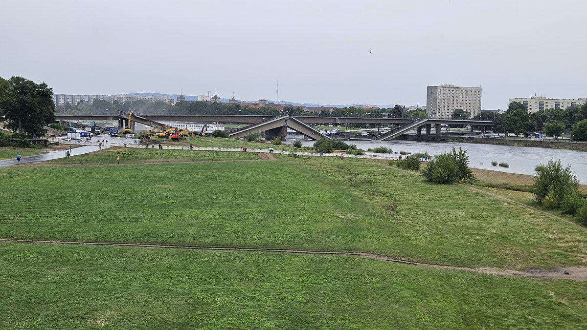 Elbwiesen mit Hochwasser