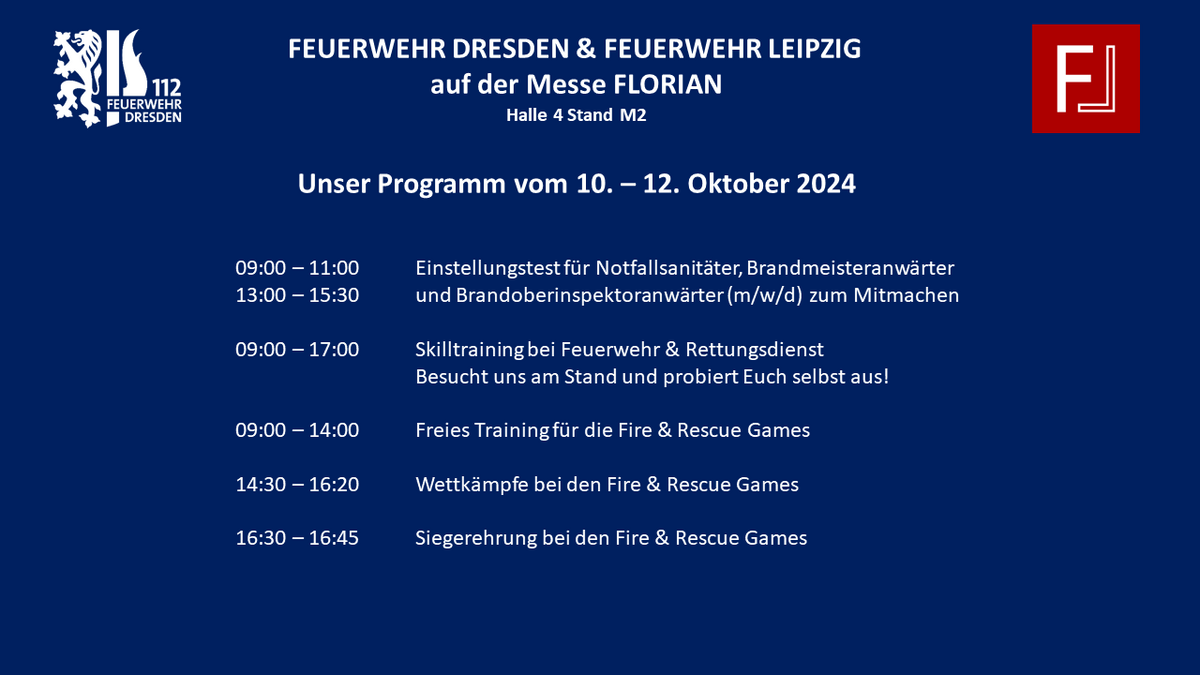 Programm zur Messe FLORIAN 2024