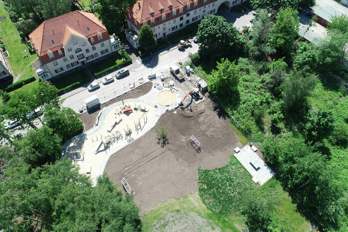 Luftbildaufnahme vom Spielplatz Tauernstraße