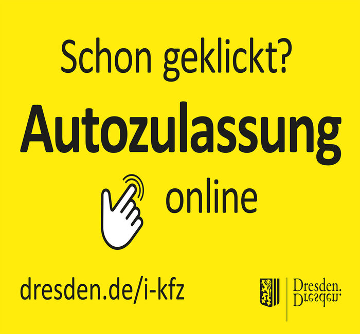 Neues Plakat für die Onlinezulassung von Pkw