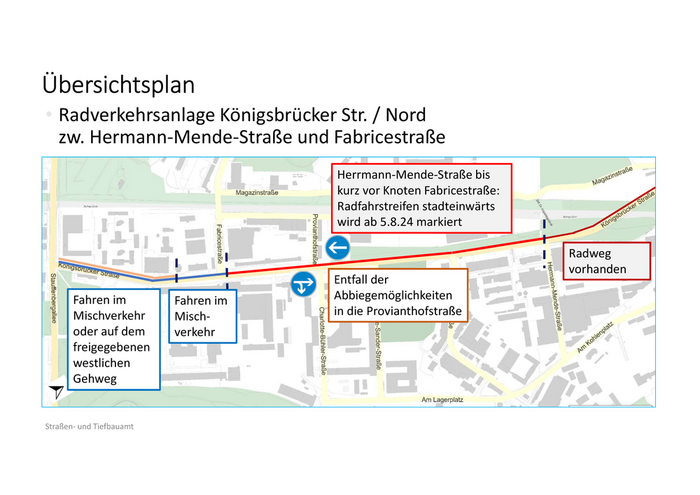 Eine grafische Kartendarstellung der Maßnahme