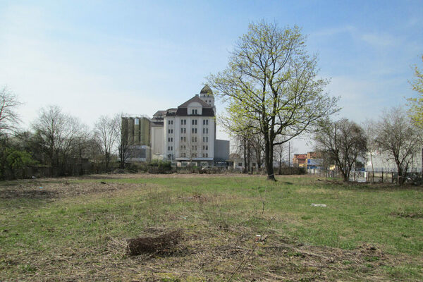 Brachfläche an der Magdeburger Straße vor der Sanierung