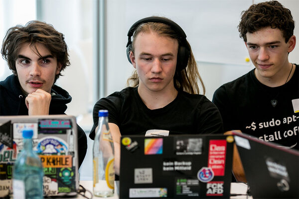 Junge Teilnehmer am Open Data Camp